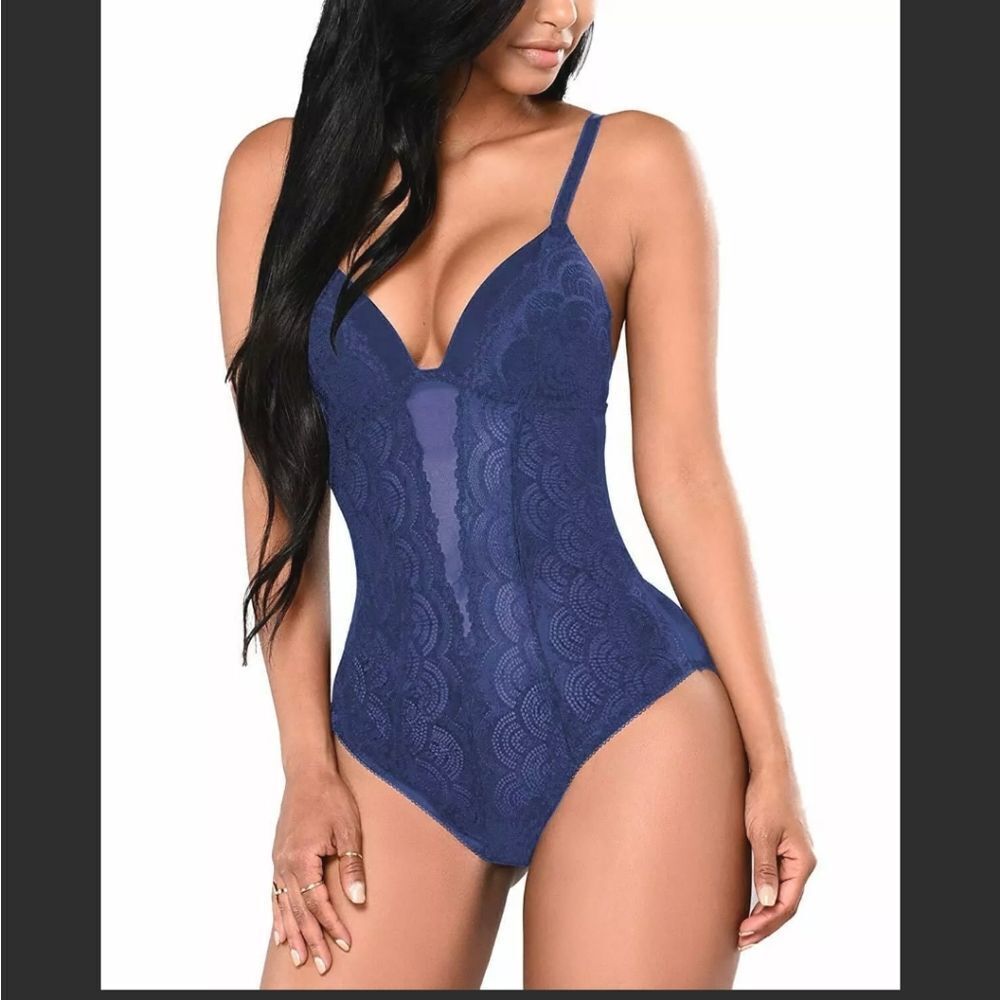 Women One Piece Sexy Lingerie Lace Bodysuit Babydoll Teddy Sleepwear Negligee